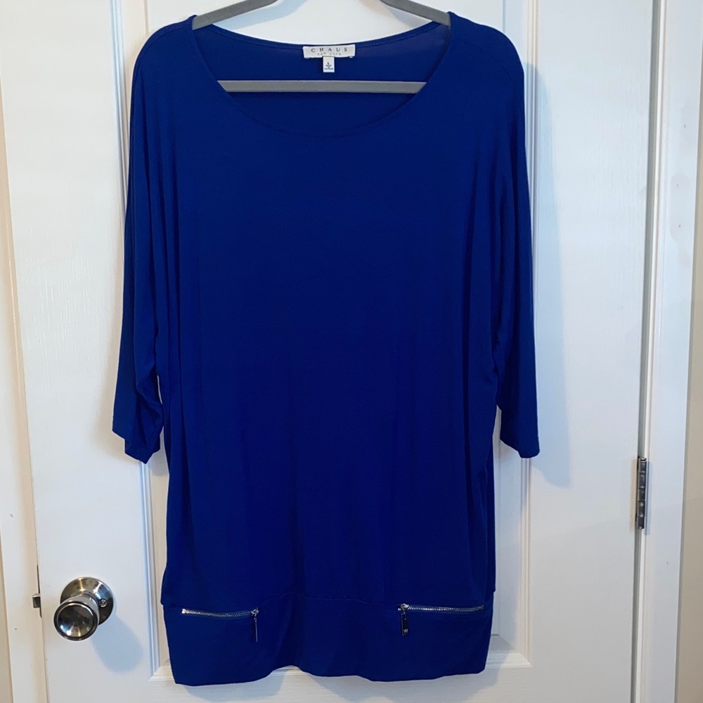 Dolman Tunic with Zipper Details